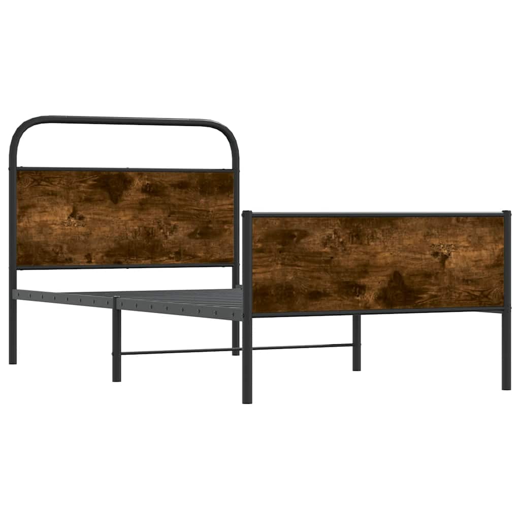 Bettgestell ohne Matratze 90x190 cm Sonoma-Eiche Holzwerkstoff