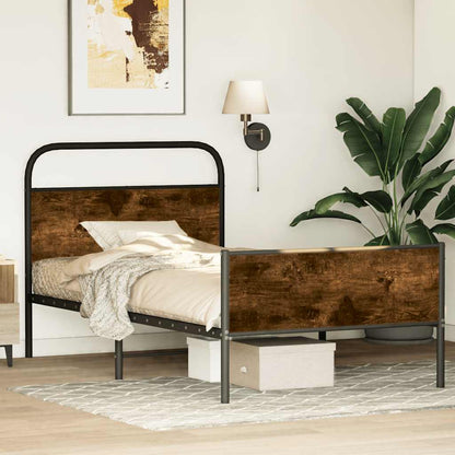 Bettgestell ohne Matratze 90x190 cm Sonoma-Eiche Holzwerkstoff