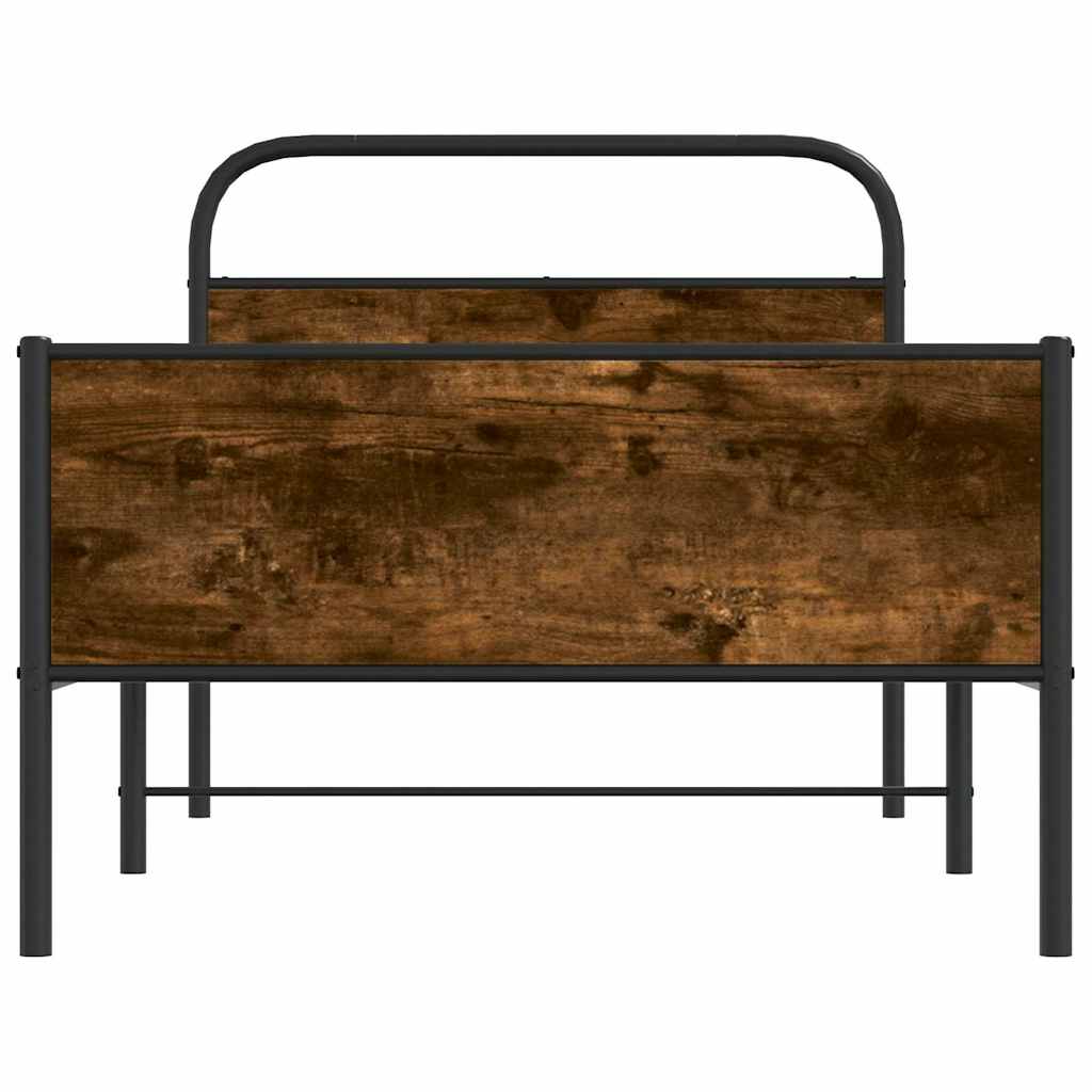 Cadre de lit sans matelas 100x190 cm en bois de chêne Sonoma