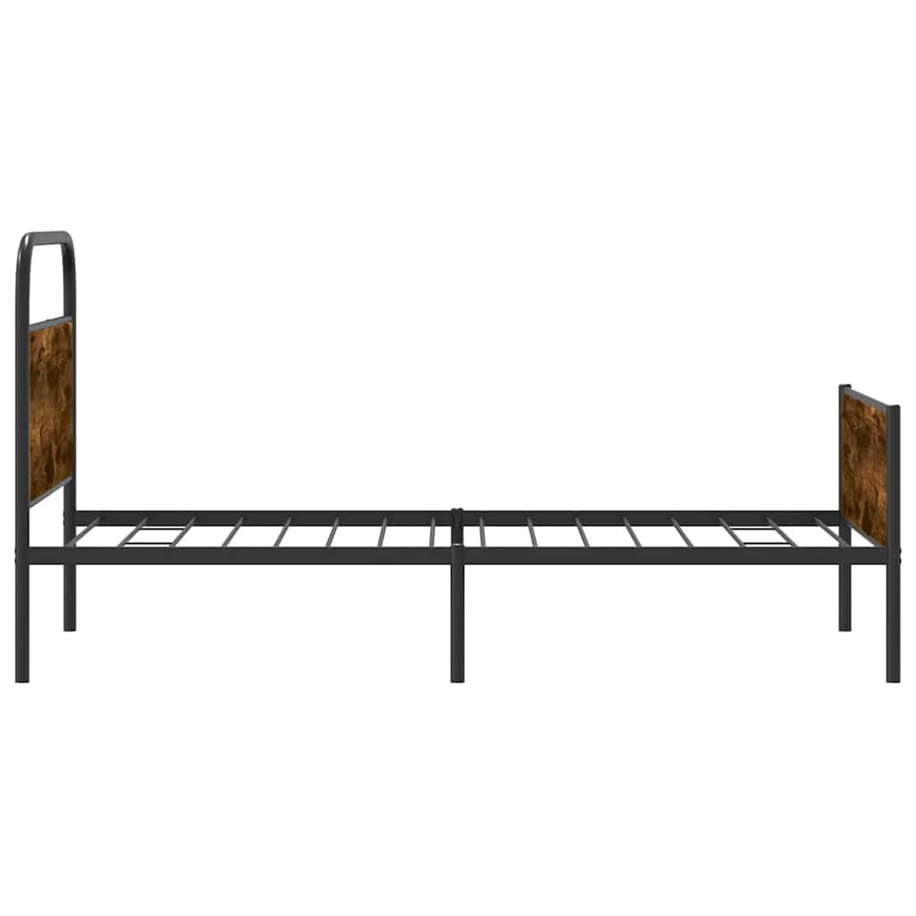 Cadre de lit sans matelas 100x190 cm en bois de chêne Sonoma