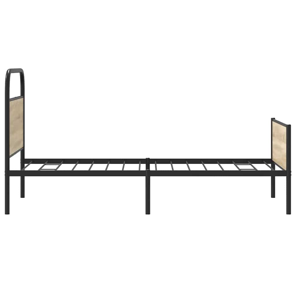 Cadre de lit sans matelas 100x200 cm en bois de chêne Sonoma