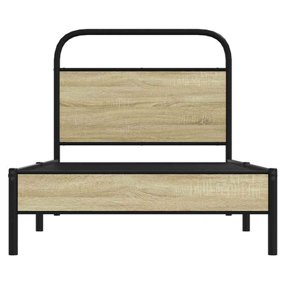 Bettgestell ohne Matratze 75x190 cm Sonoma-Eiche Holzwerkstoff