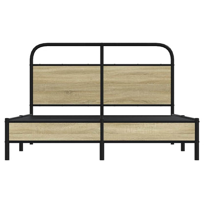 Bettgestell ohne Matratze 120x190 cm Sonoma-Eiche Holzwerkstoff