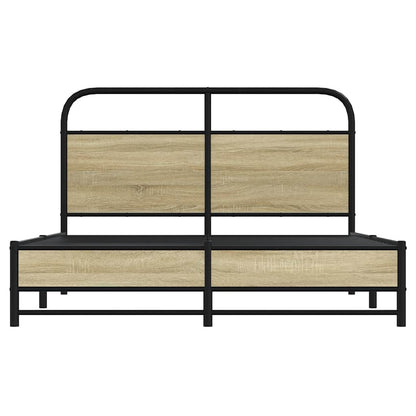 Bettgestell ohne Matratze 120x200 cm Sonoma-Eiche Holzwerkstoff