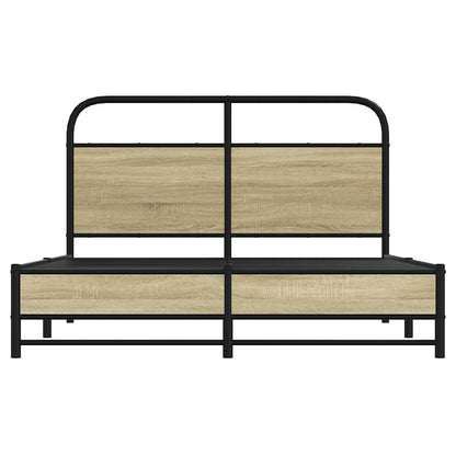 Bettgestell ohne Matratze 140x200 cm Sonoma-Eiche Holzwerkstoff