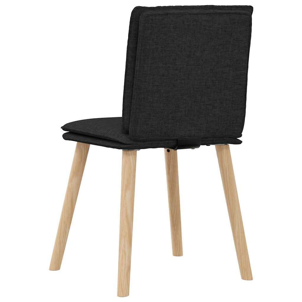 Esszimmerstühle 4 Stk. Schwarz Stoff