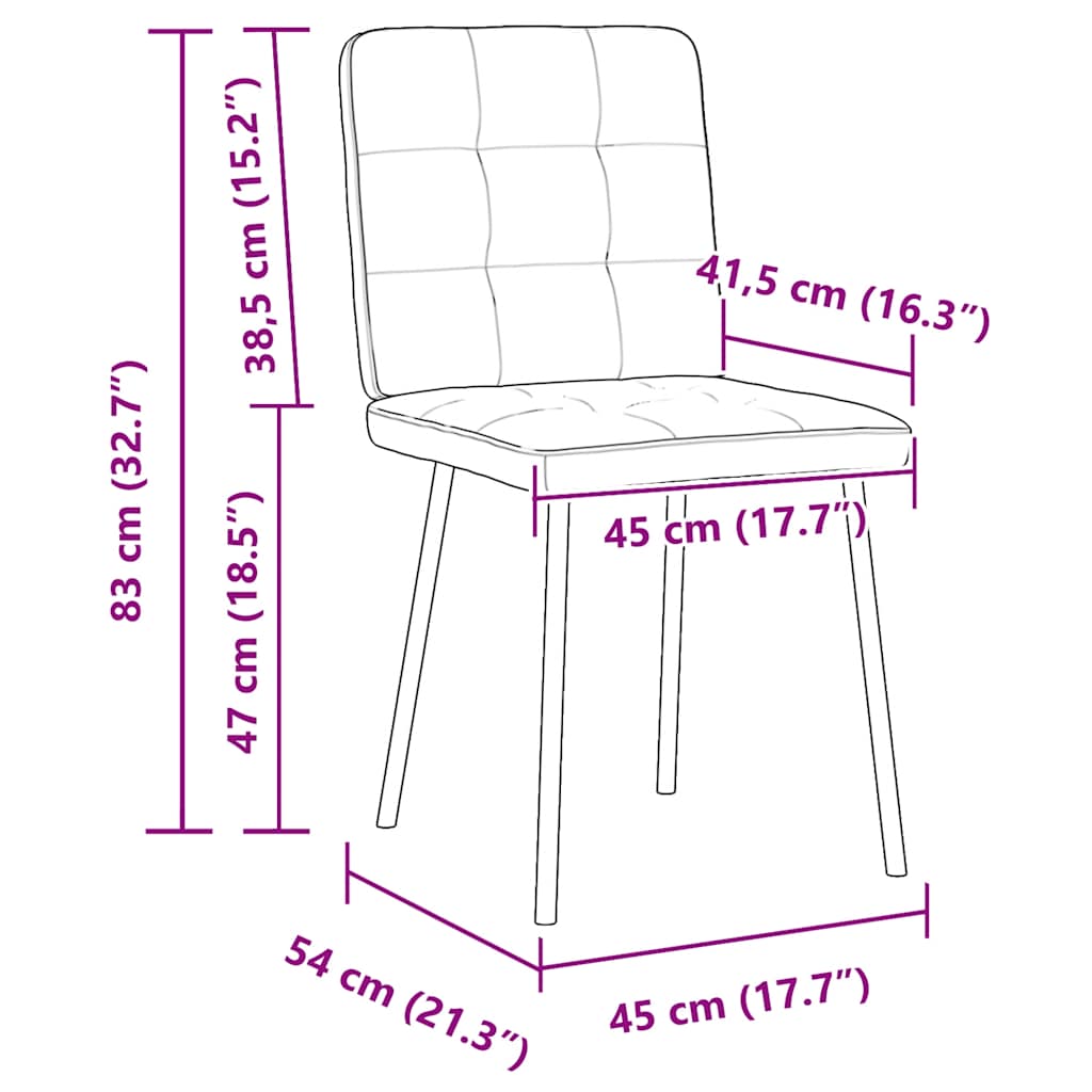 Esszimmerstühle 6 Stk. Creme Samt