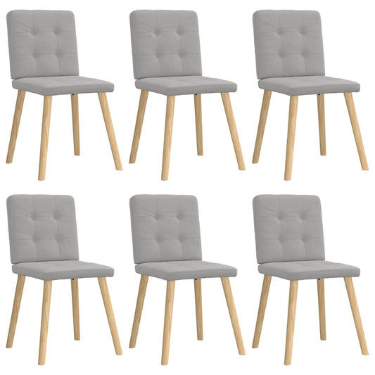 Dining chairs 6 pcs. Cloud grey fabric