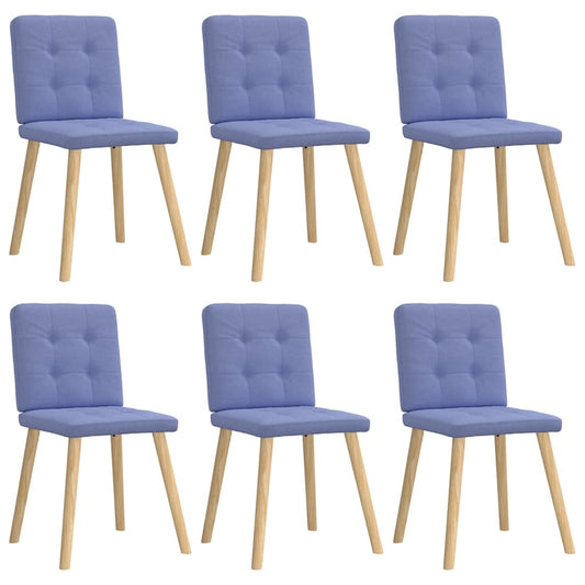 Dining chairs 6 pcs. Denim blue fabric