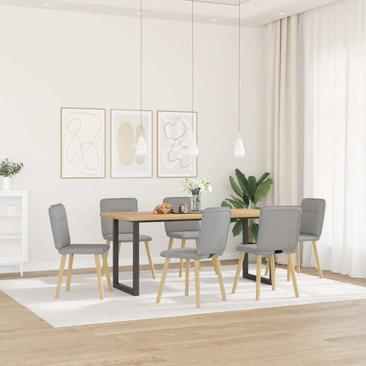Dining chairs 6 pcs. Cloud grey fabric