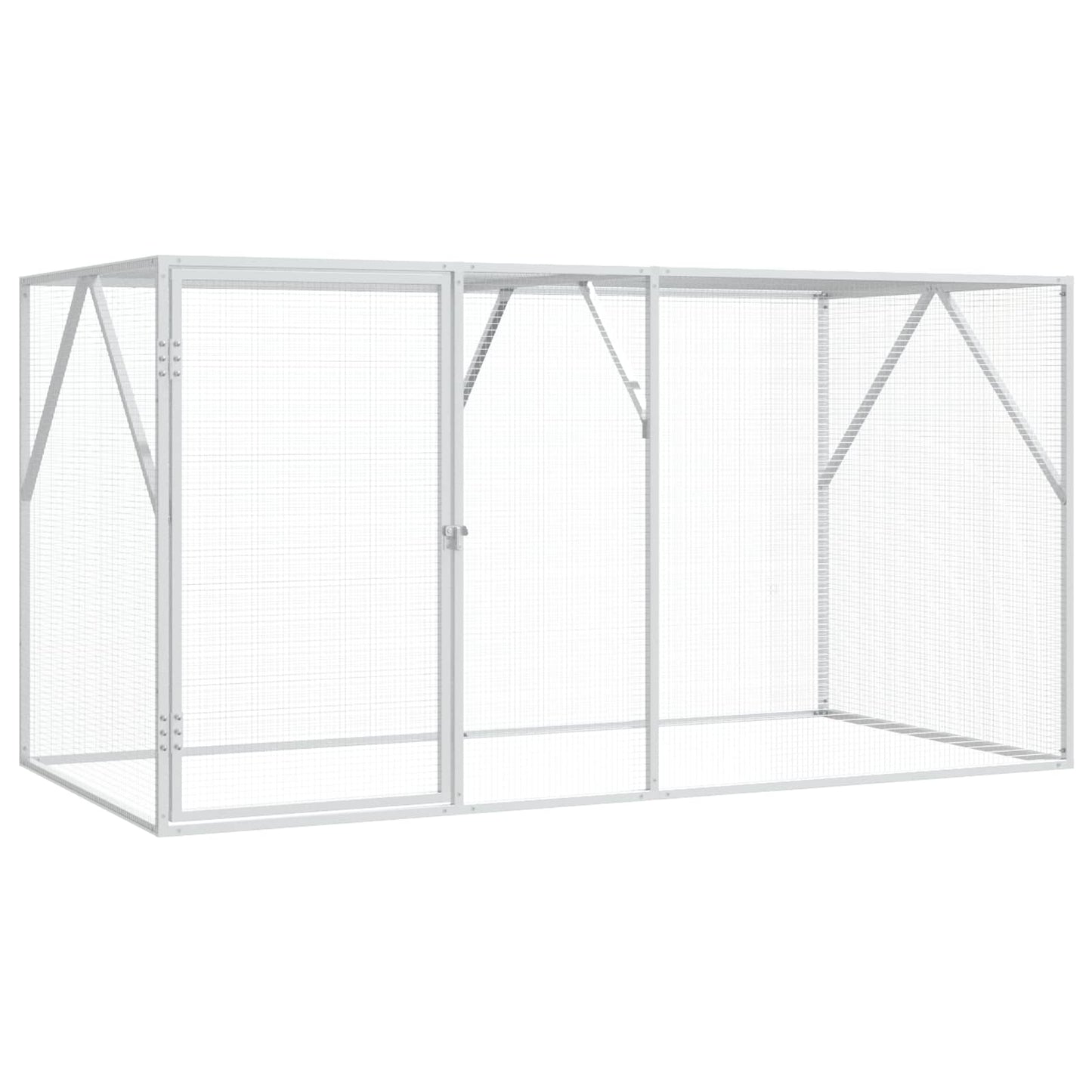 Vogelkäfig Anthrazit 208 x 102 x 108 cm Verzinkter Stahl