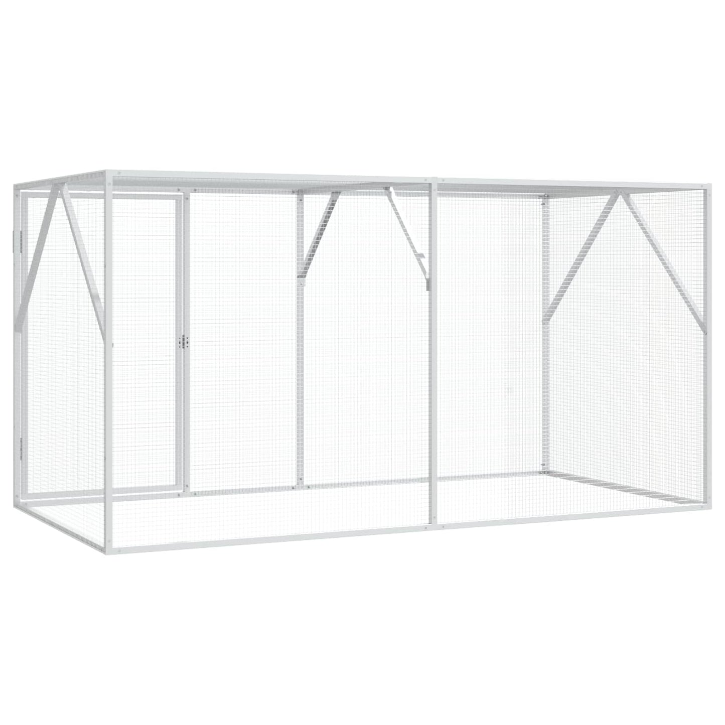 Vogelkäfig Anthrazit 208 x 102 x 108 cm Verzinkter Stahl