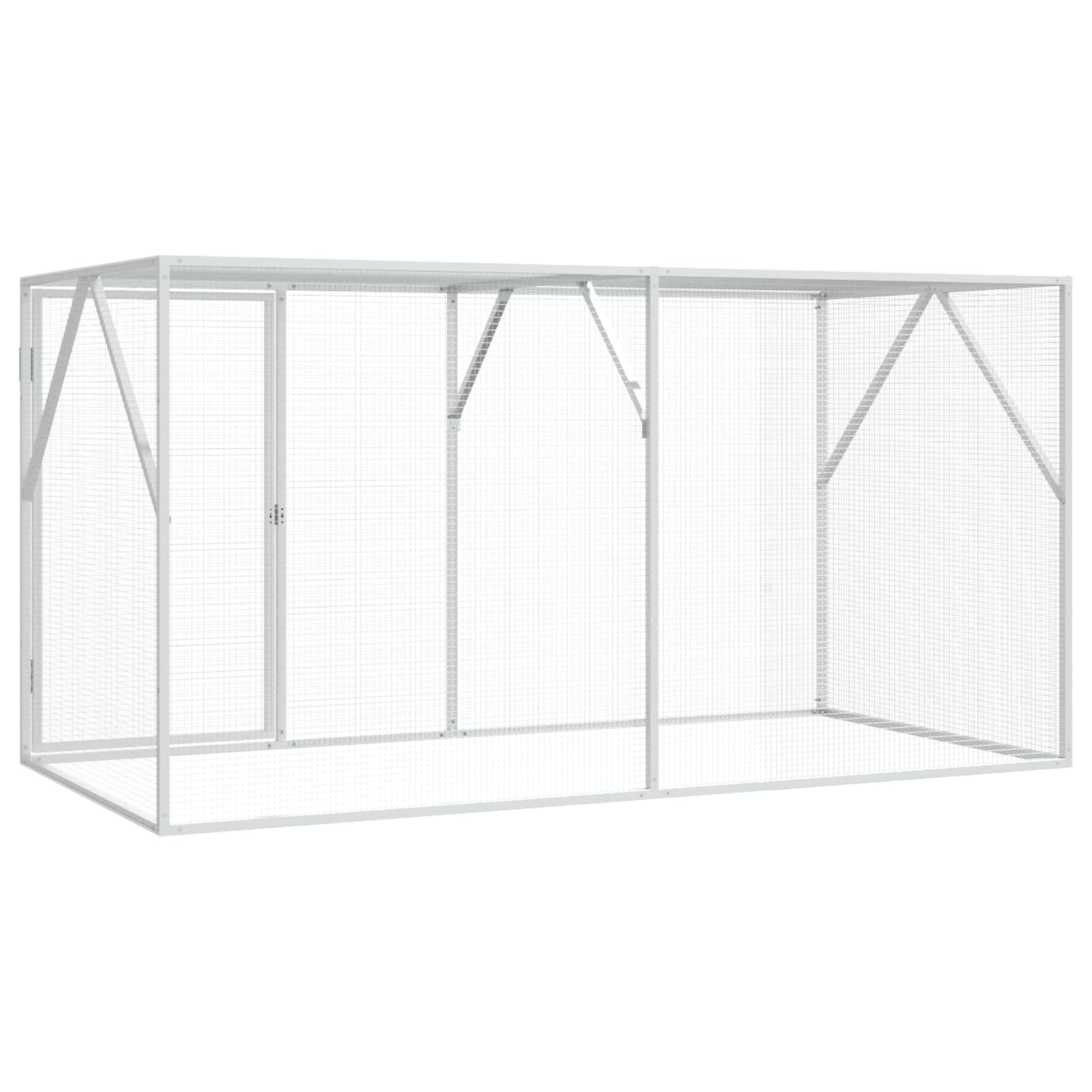 Vogelkäfig Anthrazit 208 x 102 x 108 cm Verzinkter Stahl