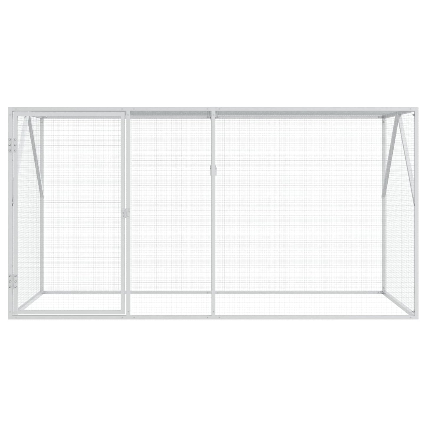 Vogelkäfig Anthrazit 208 x 102 x 108 cm Verzinkter Stahl