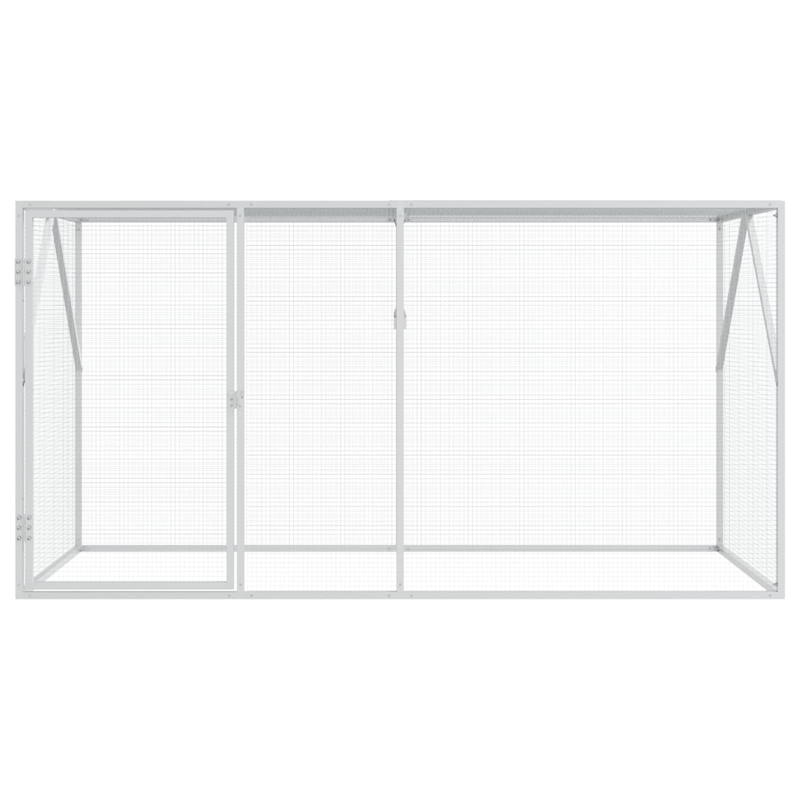 Vogelkäfig Anthrazit 208 x 102 x 108 cm Verzinkter Stahl