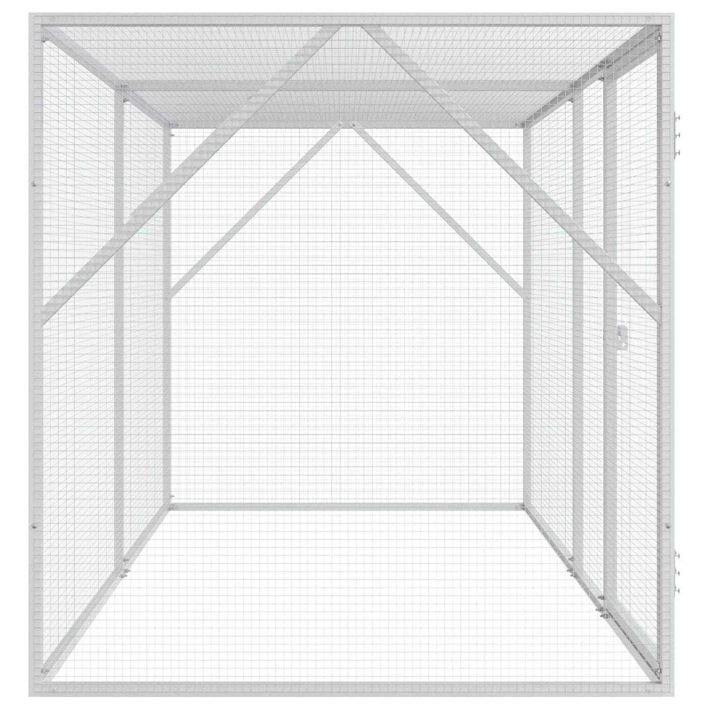 Vogelkäfig Anthrazit 208 x 102 x 108 cm Verzinkter Stahl