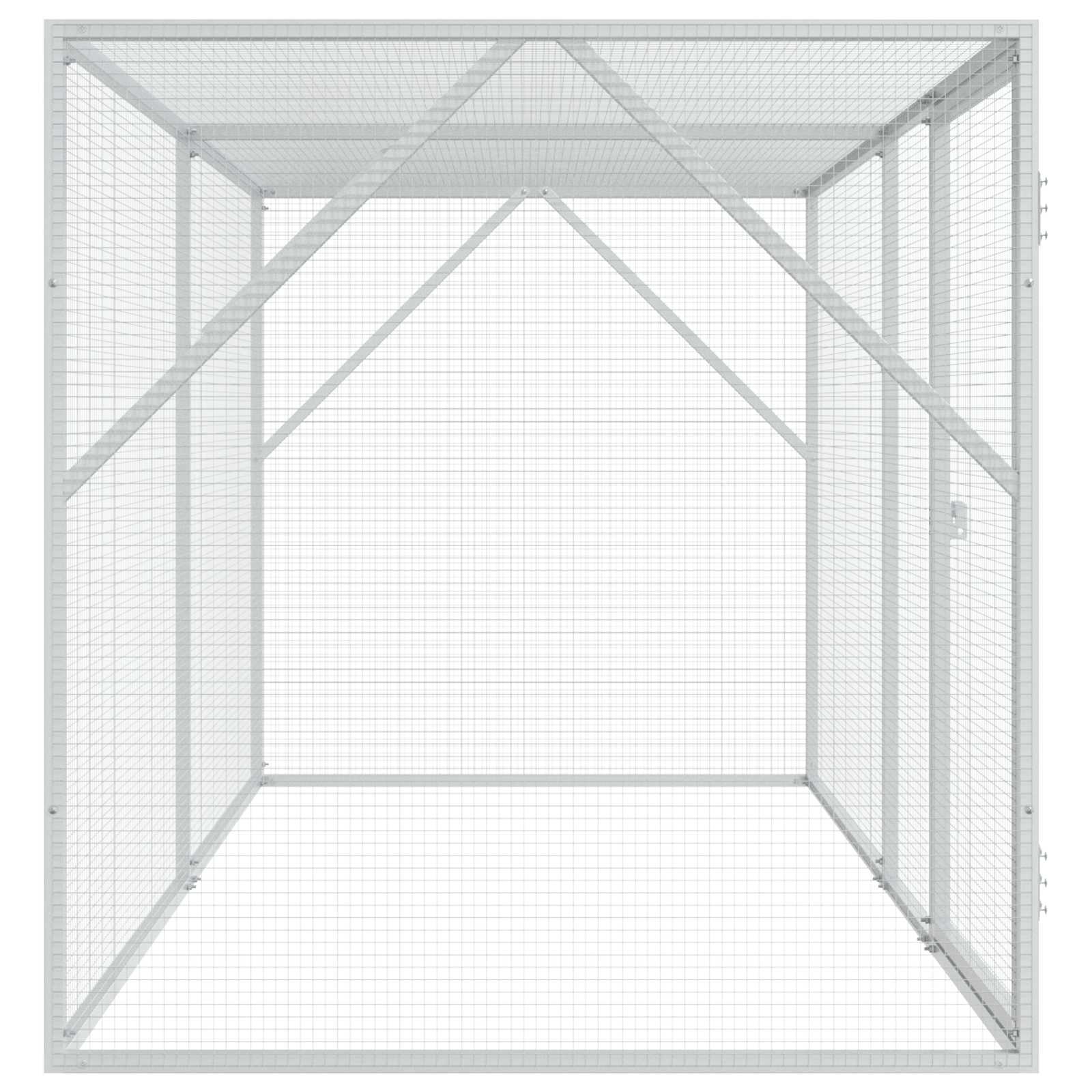 Vogelkäfig Anthrazit 208 x 102 x 108 cm Verzinkter Stahl