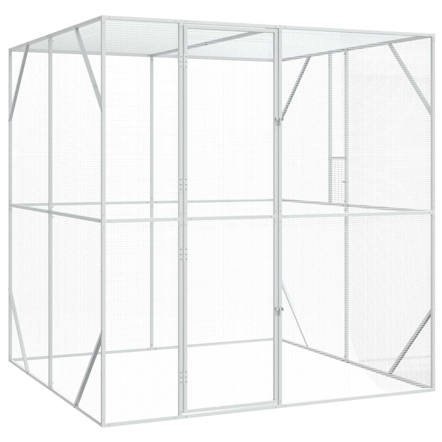Vogelkäfig Silber 209 x 202 x 214 cm