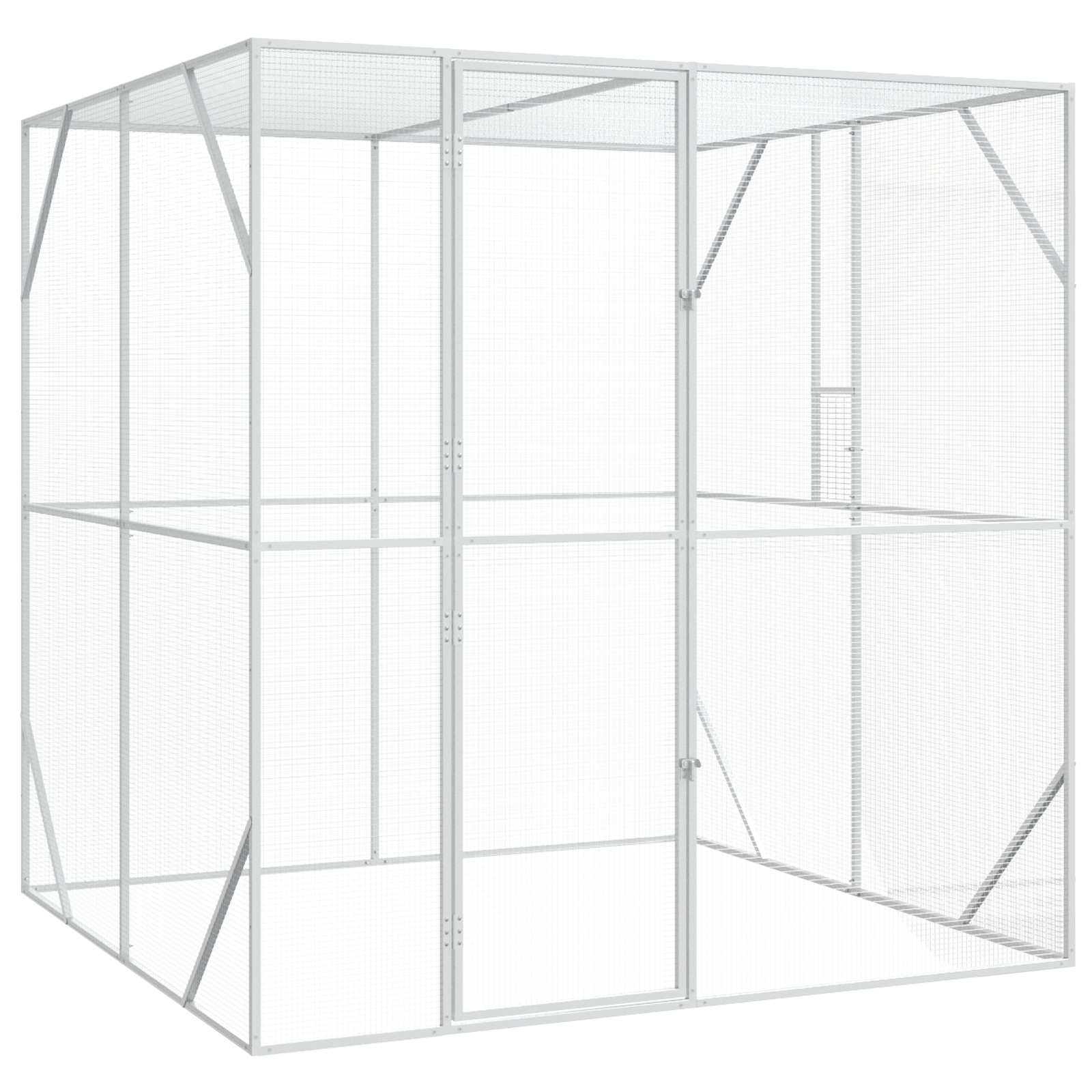 Vogelkäfig Silber 209 x 202 x 214 cm