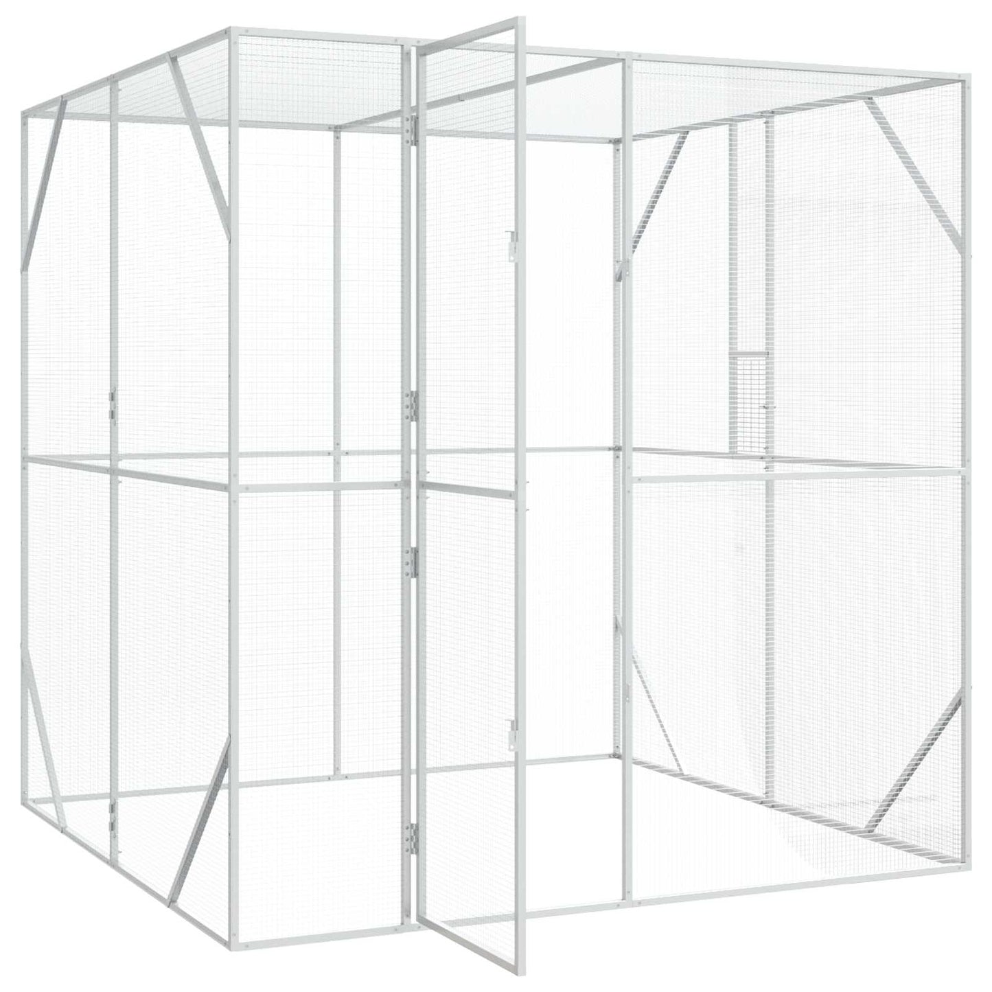 Vogelkäfig Silber 209 x 202 x 214 cm