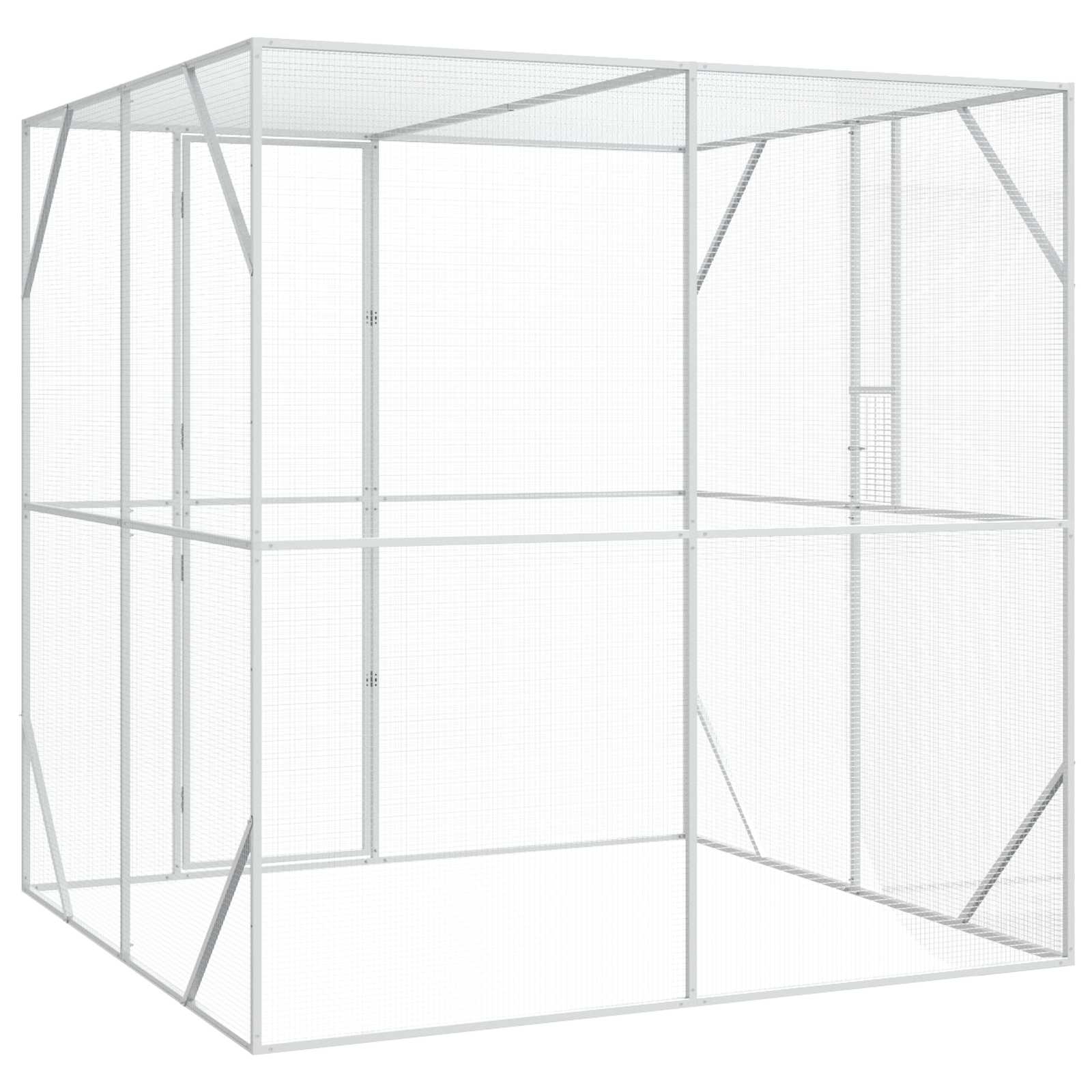 Vogelkäfig Silber 209 x 202 x 214 cm