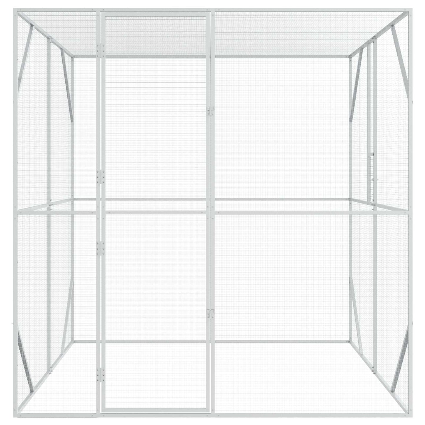 Vogelkäfig Silber 209 x 202 x 214 cm