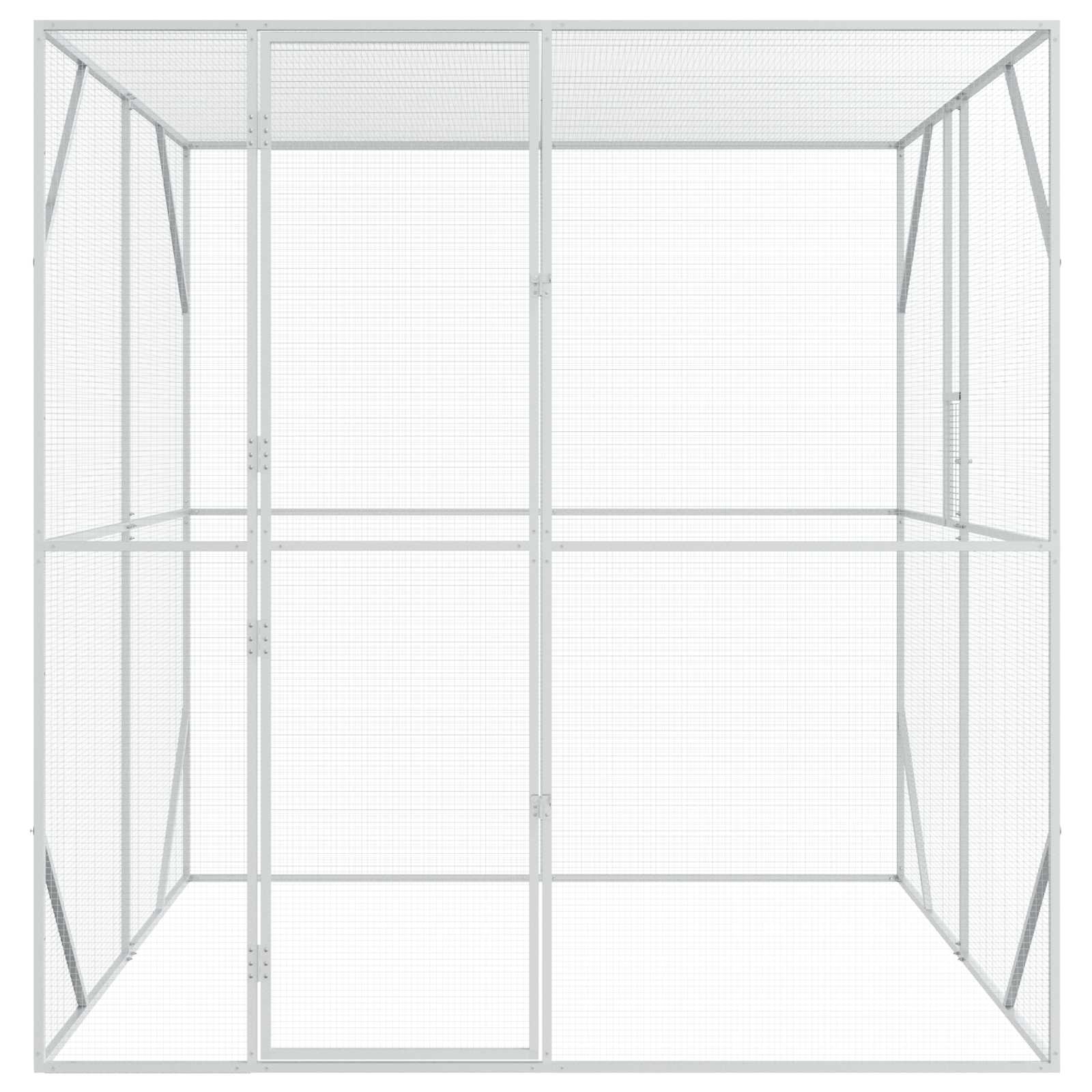 Vogelkäfig Silber 209 x 202 x 214 cm