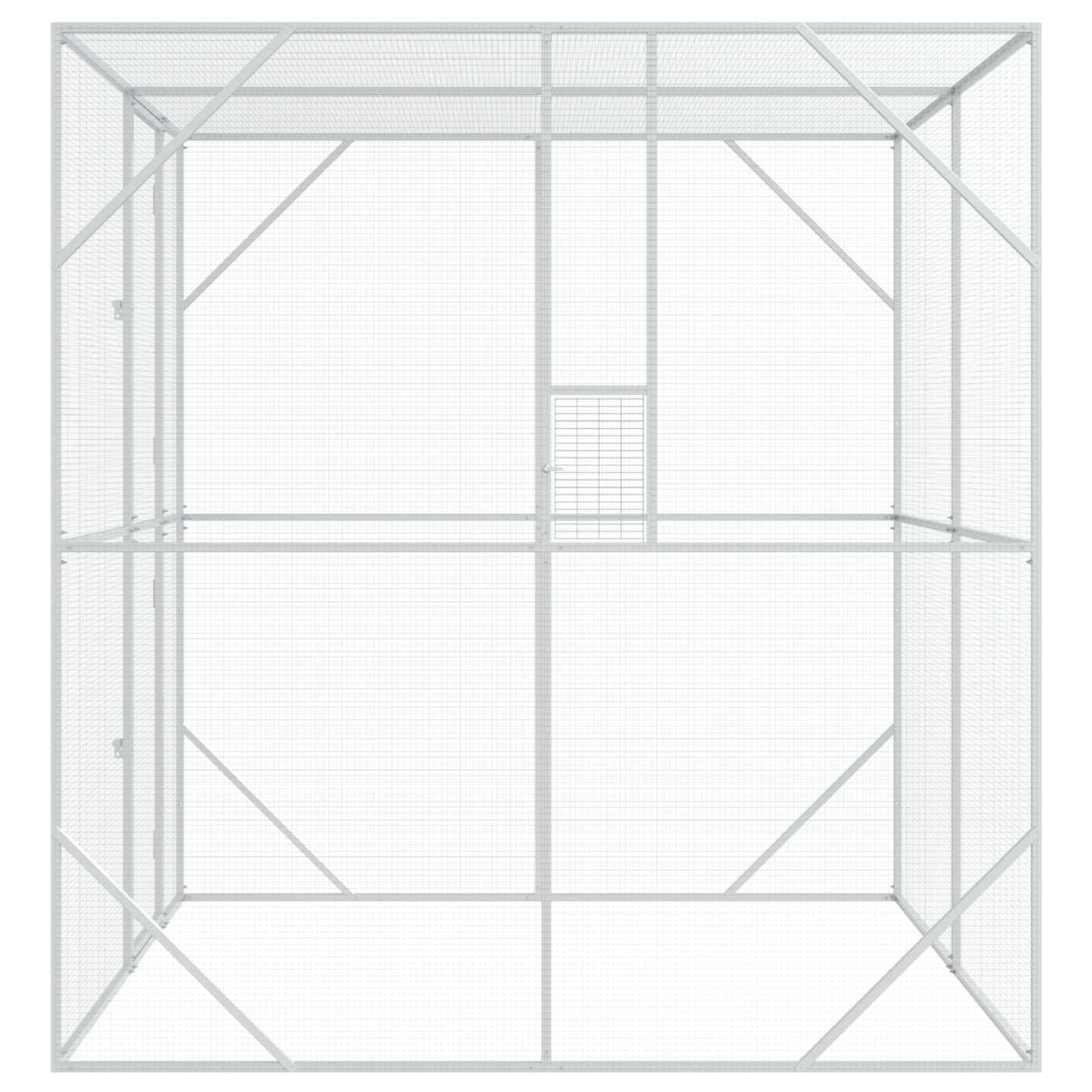 Vogelkäfig Silber 209 x 202 x 214 cm