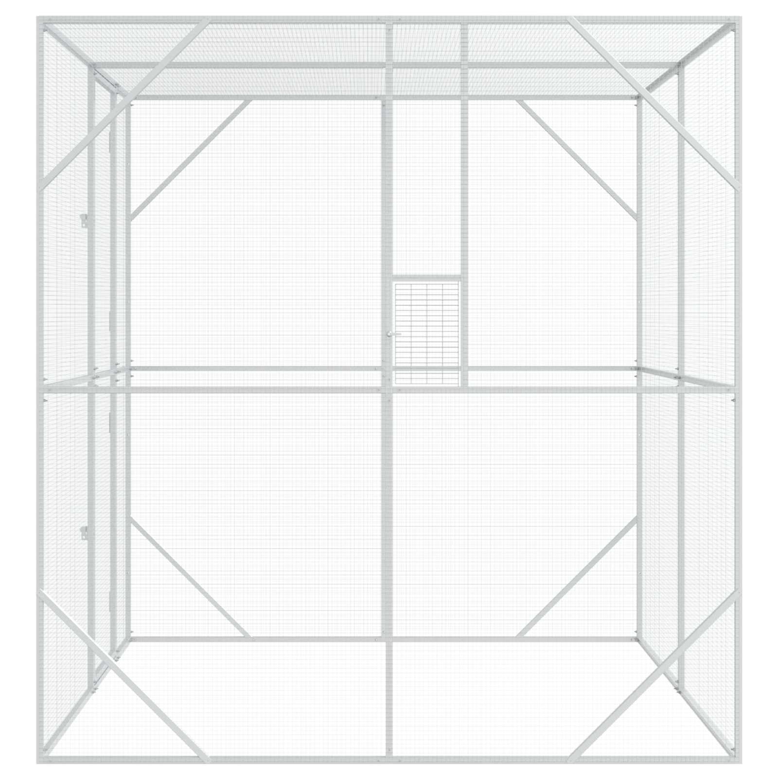 Vogelkäfig Silber 209 x 202 x 214 cm
