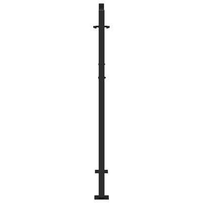 Gartentor Schwarz 100x125 cm Stahl Leichtes Design