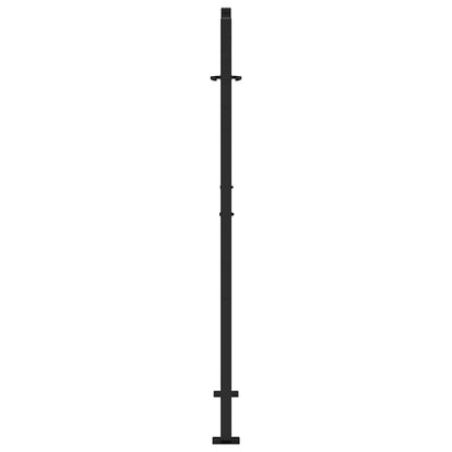 Gartentor Schwarz 100x150 cm Stahl Leichtes Design