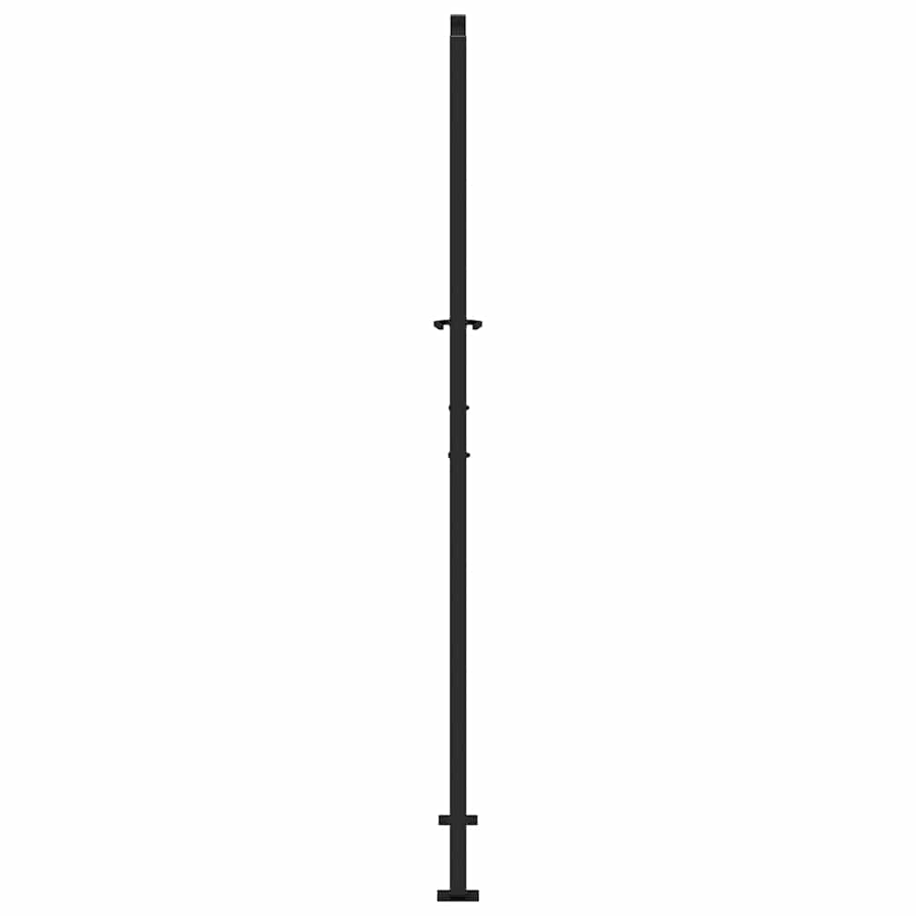 Gartentor Schwarz 100x200 cm Stahl Leichtes Design