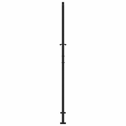 Gartentor Schwarz 100x200 cm Stahl Leichtes Design
