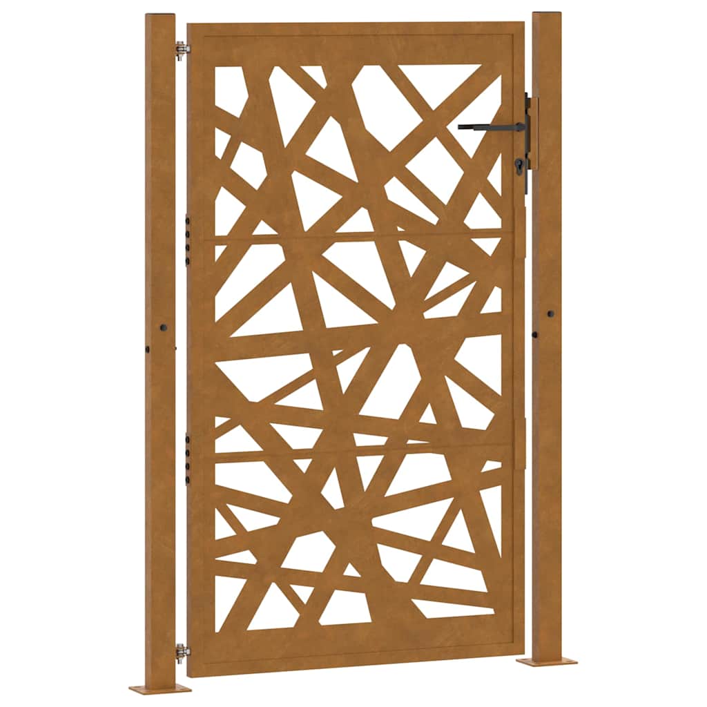 Gartentor 100x150 cm Cortenstahl Helles Design