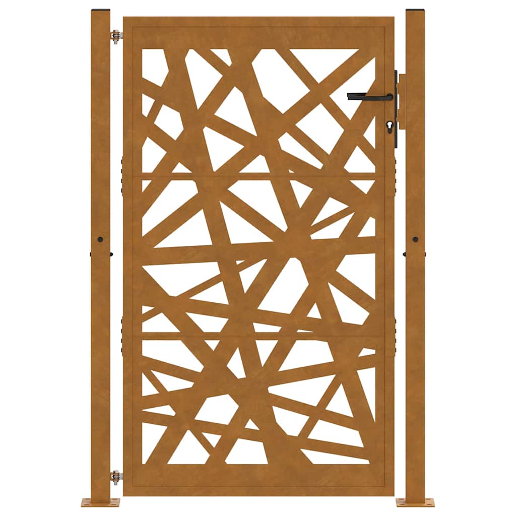 Gartentor 100x150 cm Cortenstahl Helles Design