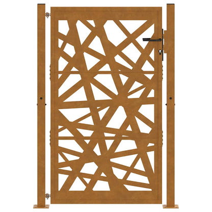 Gartentor 100x150 cm Cortenstahl Helles Design