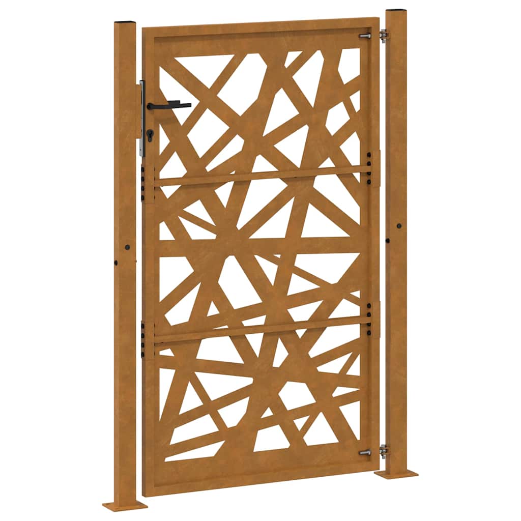 Gartentor 100x150 cm Cortenstahl Helles Design