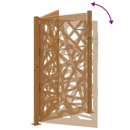 Gartentor 100x150 cm Cortenstahl Helles Design