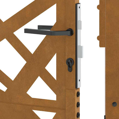 Gartentor 100x150 cm Cortenstahl Helles Design