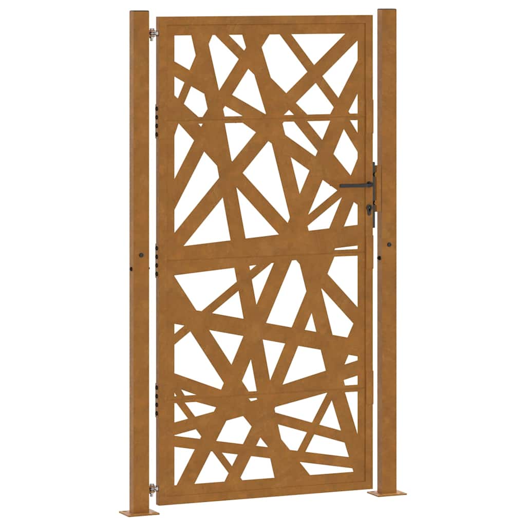 Gartentor 100x175 cm Cortenstahl Helles Design