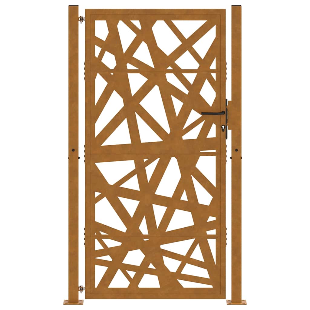 Gartentor 100x175 cm Cortenstahl Helles Design