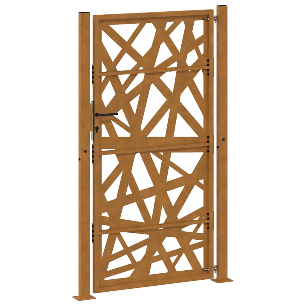Gartentor 100x175 cm Cortenstahl Helles Design
