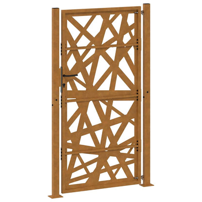 Gartentor 100x175 cm Cortenstahl Helles Design