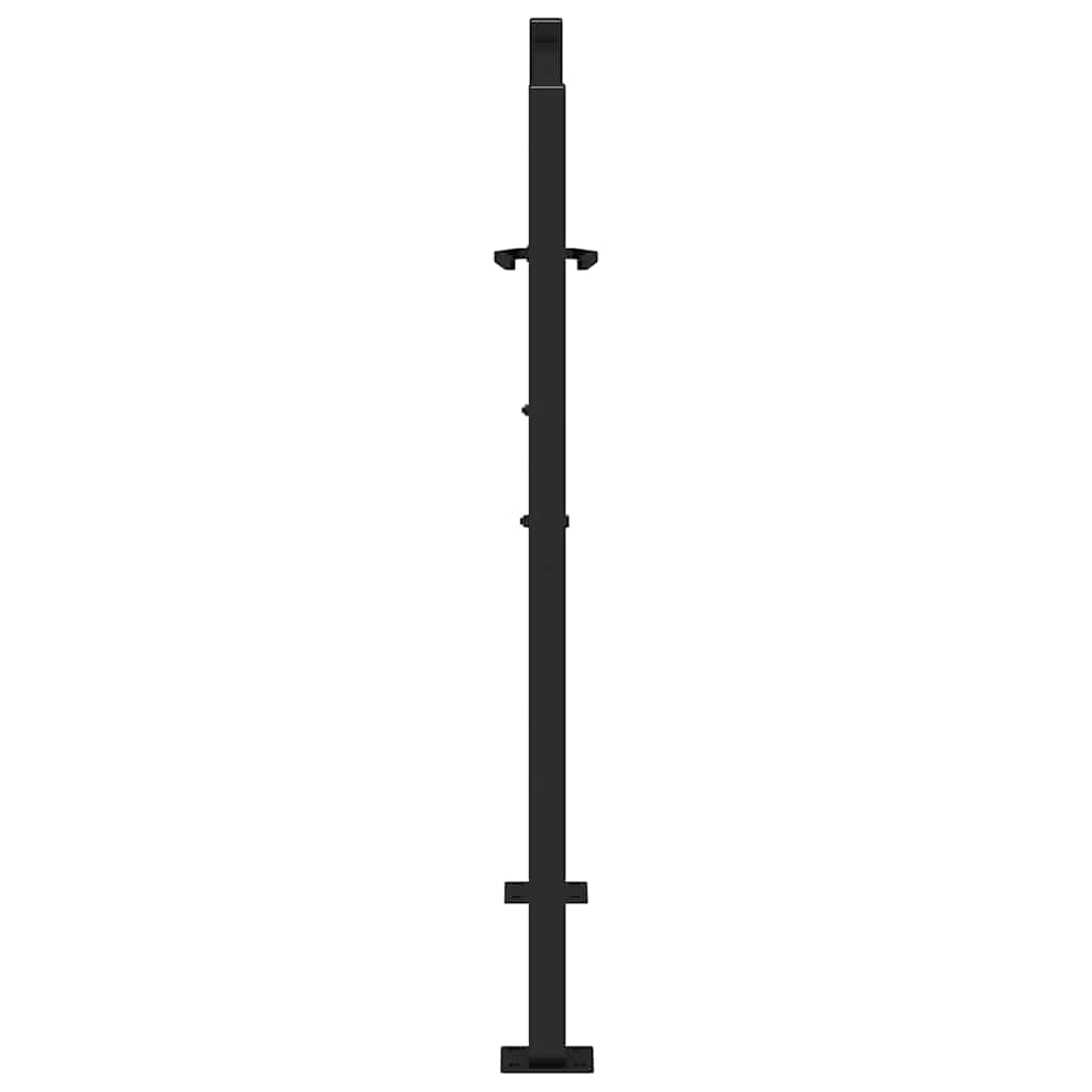 Gartentor Schwarz 100x100 cm Stahlblatt-Design