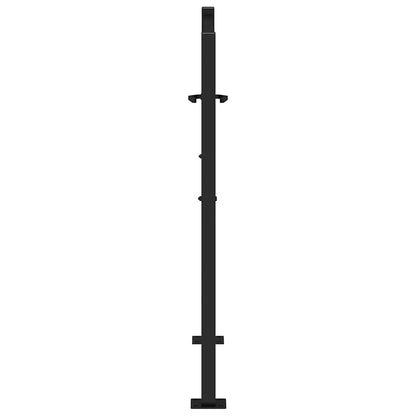 Gartentor Schwarz 100x100 cm Stahlblatt-Design
