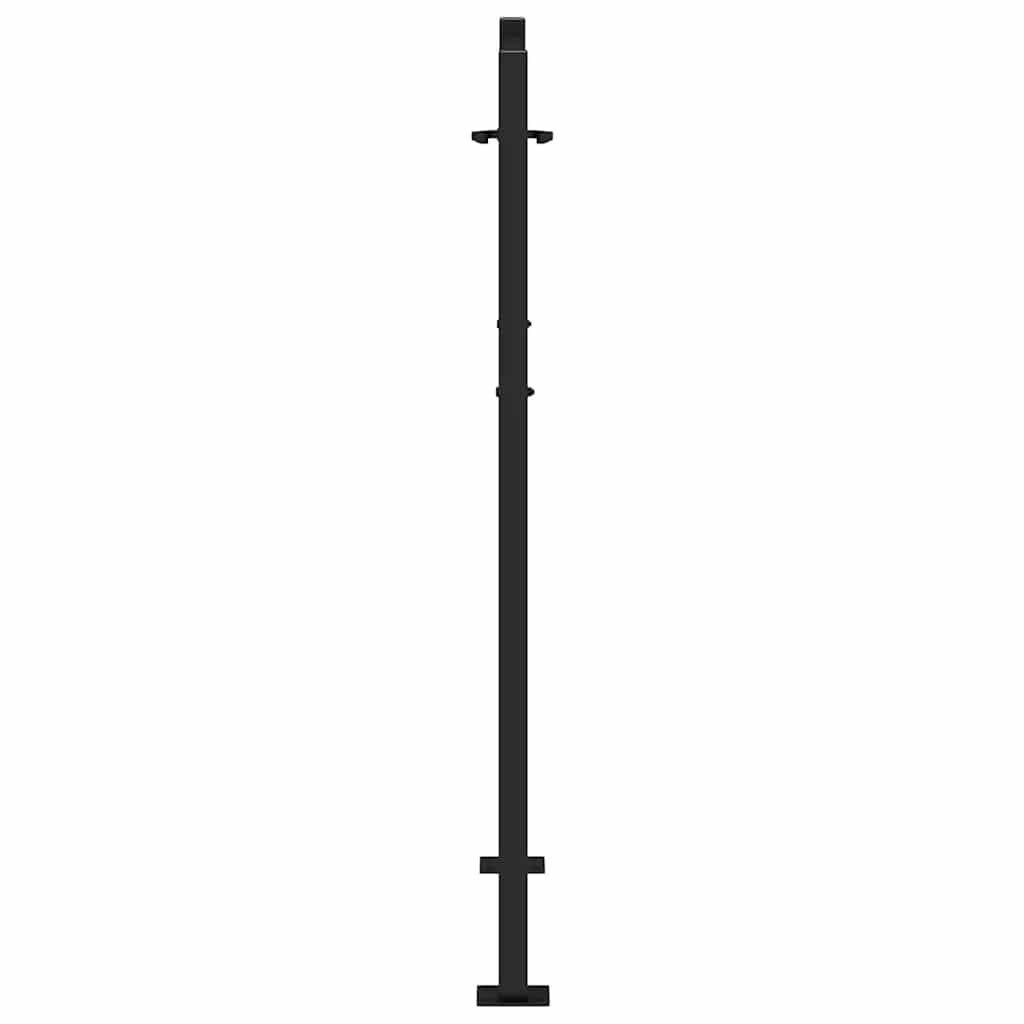 Gartentor Schwarz 100x125 cm Stahlblatt-Design