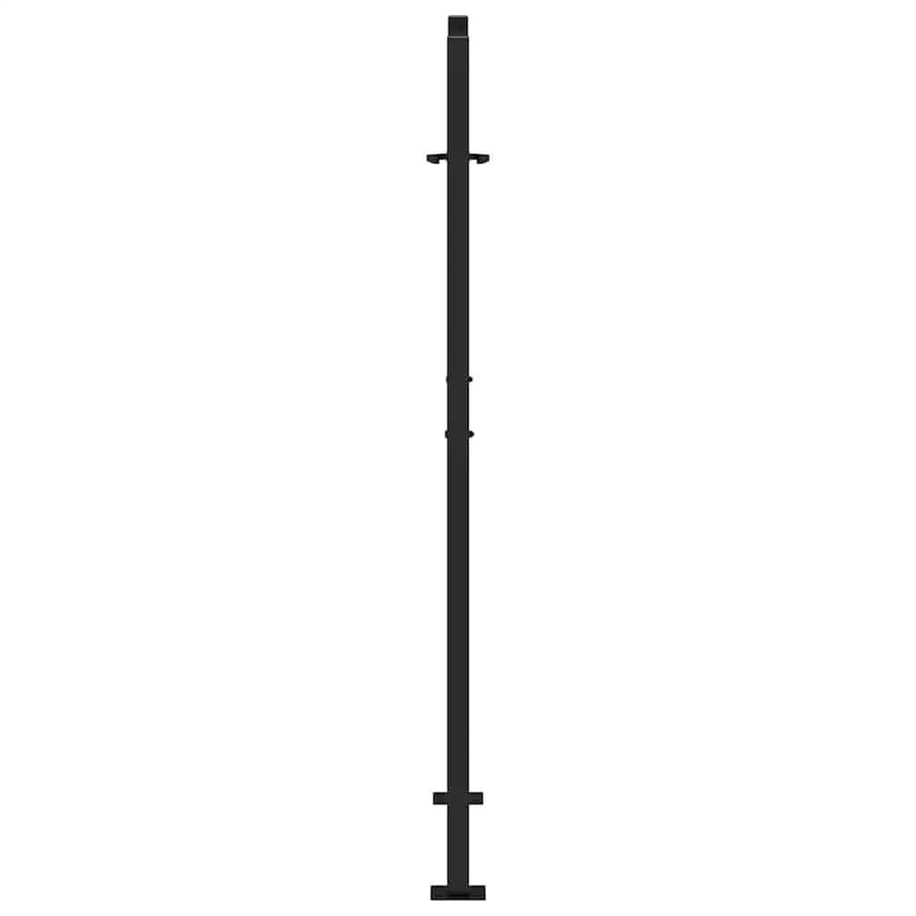 Gartentor Schwarz 100x150 cm Stahl Wellendesign