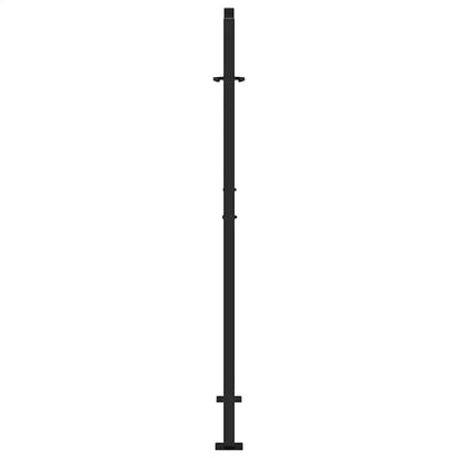 Gartentor Schwarz 100x150 cm Stahl Wellendesign