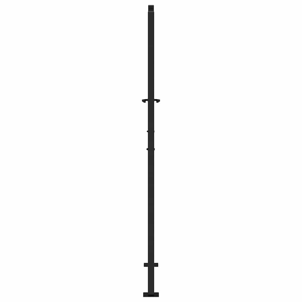 Gartentor Schwarz 100x175 cm Stahl Wellendesign