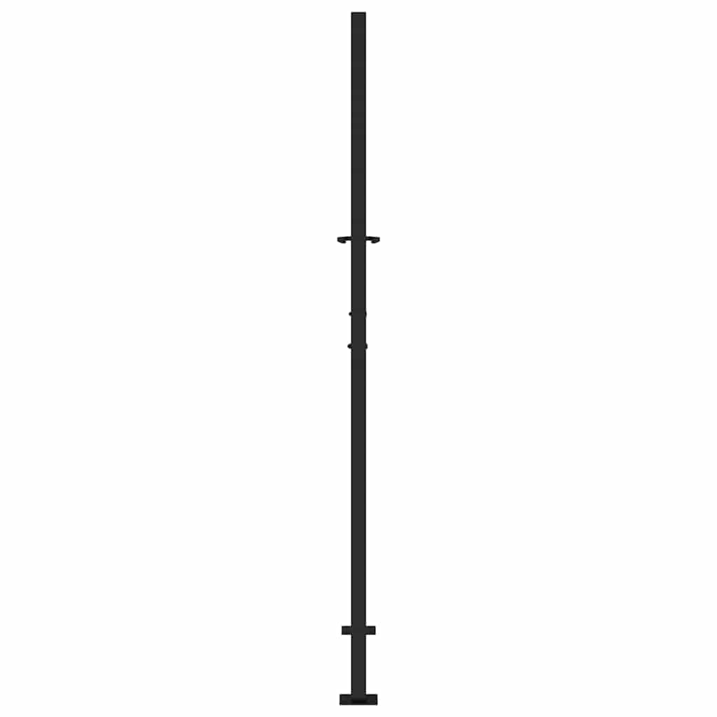 Gartentor Schwarz 100x175 cm Stahl Trace Design